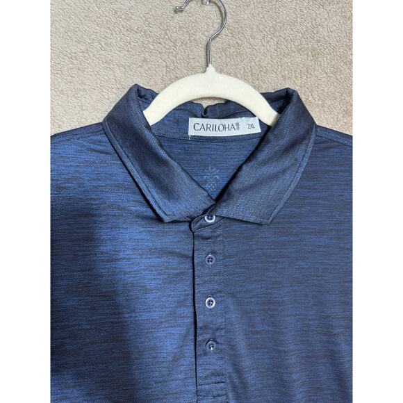 Cariloha Bamboo Performance Jacquard Polo in Navy Blue Mens Size 2XL Golf - Picture 3 of 5
